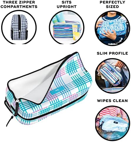 Bolsa de 3 vias escoteira - bolsa de maquiagem de viagem e bolsa de higiene pessoal para mulheres com três compartimentos com zíper - fica de pé, limpeza
