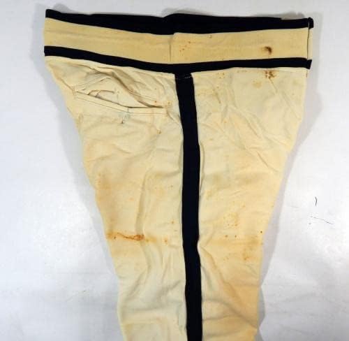 1984 Houston Astros Dickie Thon Game usou calças brancas 32 DP36441 - Game usado calças MLB usadas