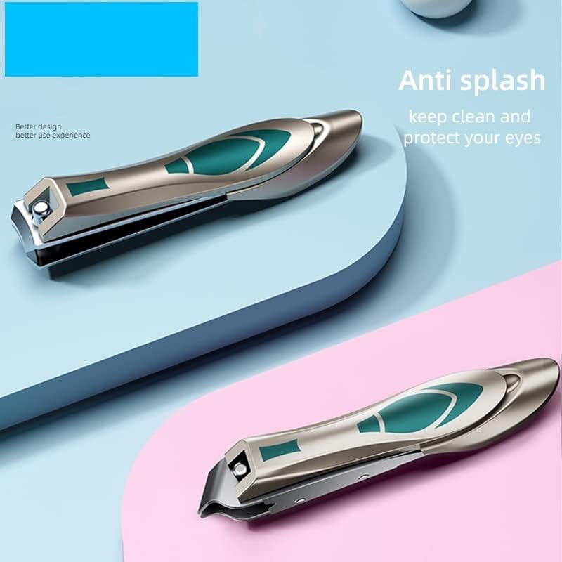 Soumix Anti Splash unhas Clipper Aço inoxidável Corte de unhas duras Scissor de unhas Hard Scissor Large Pedicure Oblíquo