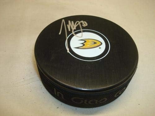 Jakob Silfverberg assinou o hóquei Anaheim Ducks Puck 1C autografado - Pucks autografados da NHL
