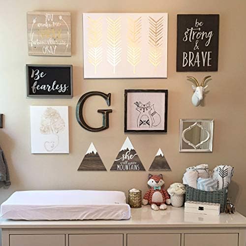 Decoração de berçário de montanha de 3pc para meninas, decoração de berçário para meninas, decoração da sala de menina, decoração de