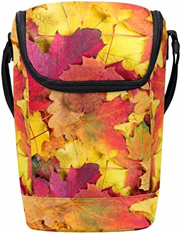 Lunhana da Guerrotkr para mulheres, lancheira para homens, lancheira pequena, padrão colorido de folhas outono