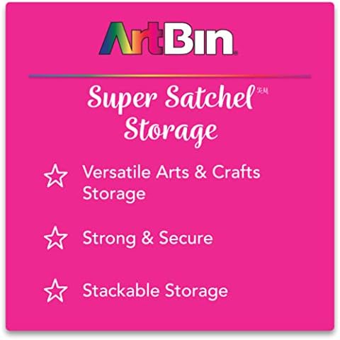 Artbin 6981ab Super Satchel Deluxe Base dividida, grande organizador de arte portátil e artesanato com gavetas, [1] Caixa de armazenamento