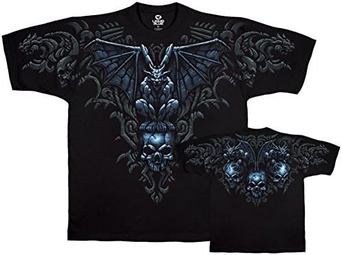 Camiseta líquida de gárgula masculina azul