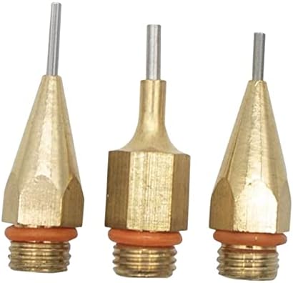 Magideal 3x bico para ferramenta de cola quente peças substituíveis de 7/16 polegadas fios de abertura pequena bicos de cobre de variedade de abertura para portas domésticas banheiro