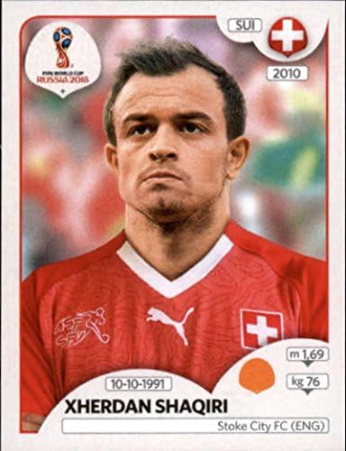 Adesivos da Copa do Mundo Panini de 2018 Rússia 385 Xherdan Shaqiri Switzerland Soccer Sticker