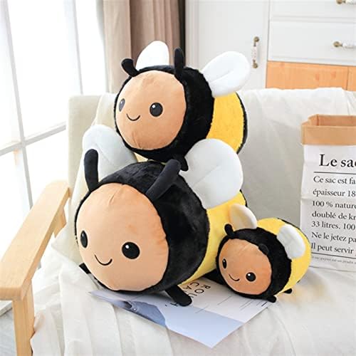 SSXGSLBH KAWAII Fuzzy Plush Bee Pillow Animais de pelúcia brinquedos de pelúcia Brinquedos de abelha fofa Ladybug Ladybird Almofada de travesseiro macio