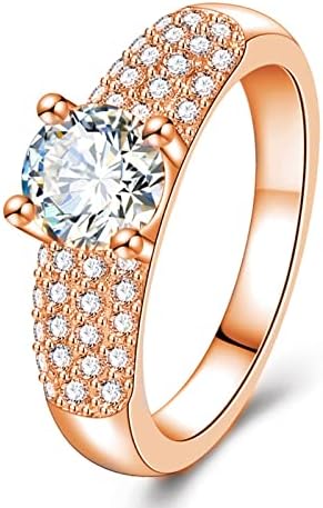 2023 Novo anel de moda platina platada importada em ouro rosa e prata diamante amarelo rosa e diamante anel de noivado