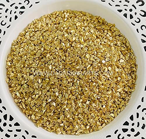 Flocos de glitter de vidro dourado antigos por get inspirado jumbo jar 100gms