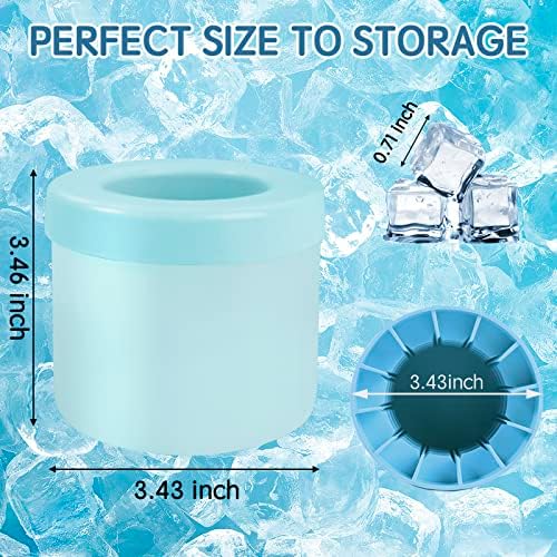 Molde de cubo de gelo de silicone de cilindro, nova fabricante de cubos de gelo em 3D, rede de gelo descompacte, xícara de gelo de liberação fácil do tipo imprensa