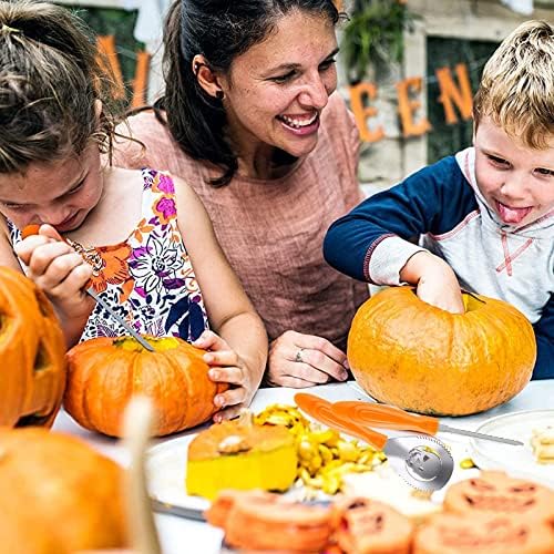 ZYXQQ 11PCS Halloween Pumpkin Carving Kit, Ferramentas profissionais de escultura de abóbora para adultos e crianças aço inoxidável