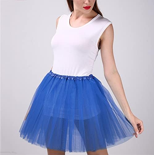 A saia multicolor feminina de coloras femininas feminina suporta meio corpo Puff Phop Papticoats coloridos pequenas saia curta