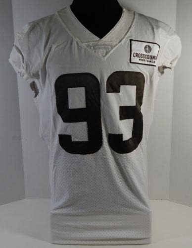 2020 Cleveland Browns Tommy Togiai 93 Game usou White Practice Jersey 46 500 - Jerseys de jogo NFL não assinado