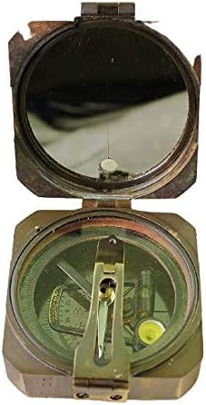 Kelvin e Hughes Natural Sine Brunton 1917 Compass Brass Mining Compasss, Brass Pocket Compass Outdoor Navigation Tools.