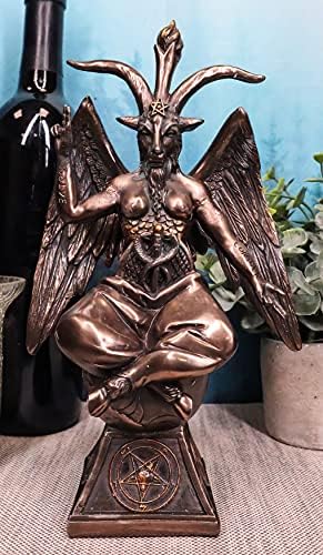 EBROS Igreja de Gift Igreja de Satanás de Cabra Sabáticos Baphomet estátua estátua Satânica Illuminati Ocultico, a estatueta de escultura de altar de deus com chifres de mendes