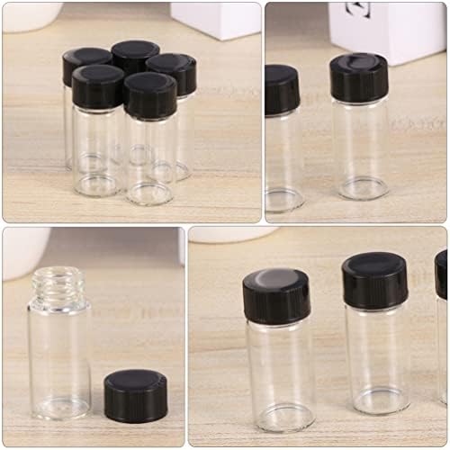 Garrafa de frascos de vidro transparente 24pcs 5ml de vidro transparente com funis garrafas de amostra transparentes JAR RECIMENTO