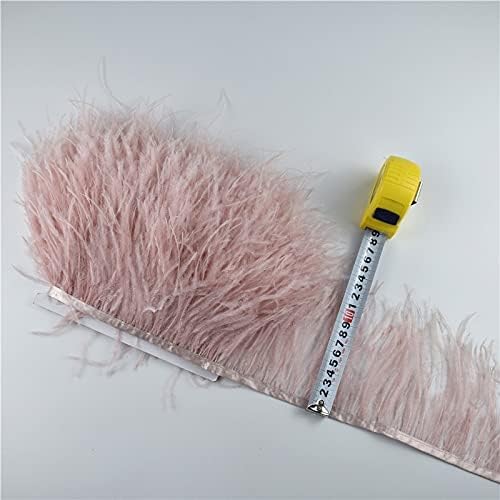 Pumcraft Jóias DIY 1 metros de 10 a 15 cm de penas de avestruz para saia/vestido Branco Avestruz Feathers Feather de fita para