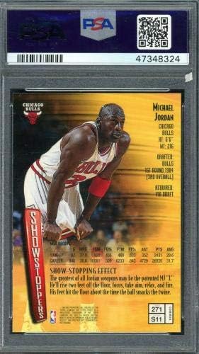 Michael Jordan Chicago Bulls 1997 Topps Final Basketball Card 271 PSA 9 Mint - Cartões de futebol não assinados