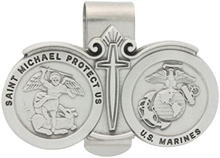 Todos os santos padroeiros St Michael US Marines Auto Visor Clip