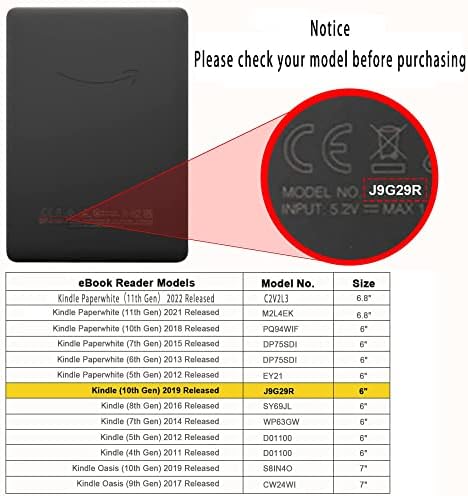 Caso Cece & Cole para Kindle, caso para Kindle Touch 2014 Ereader Slim Protective Cover Caso inteligente para o modelo