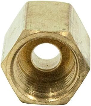 Legines Brass Inverted Flare Afficting, Union da linha de freio, tubo de 1/4 de tubo od x 1/4 de tubo, pacote de 2