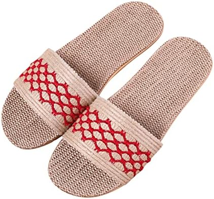 Flippers para mulheres mulheres mulheres respiráveis ​​Bohemia Beach Slip On Sapatos Sandálias Casuais Casuais Casuais Para