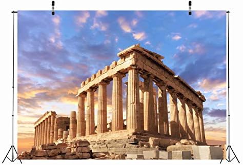 BELECO 10X6.5FT TABORT ANTIGO GREGOMAGEM GREEK FOTOGRAFIA PARTHENON Temple em Acrópole em Atenas Grécia para Mythology Party Supplies Decorações de Party