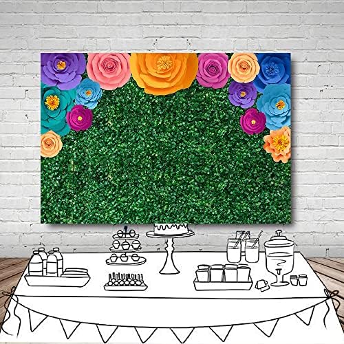 Mehofond 10x7ft Fiesta Party Party Summer Green Leave Greenery Photo cenário Cinco de Mayo mexicano Colorido Festival Floral