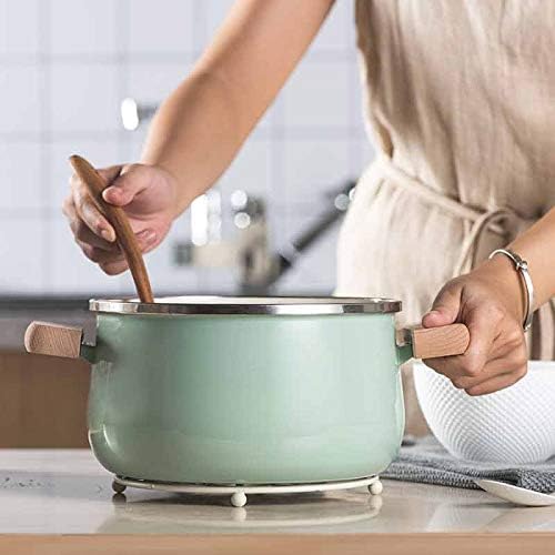 Pote genérico, gargana de madeira manusear leite sopa de sopa de panela de molho espessado macarrão geral indução de fogão de fogão manual pan/verde