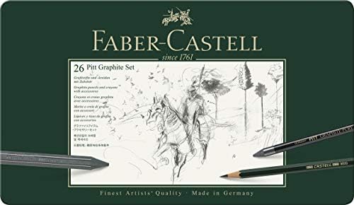 Faber-Castel 26 peças Pitt Graphite Tin Set
