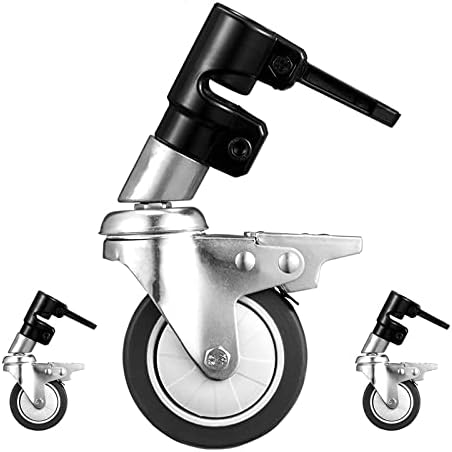 Lançador profissional giratório para o conjunto de rodas de suporte para serviços pesados, todo o kit de rodas de photografia de liga de alumínio C.