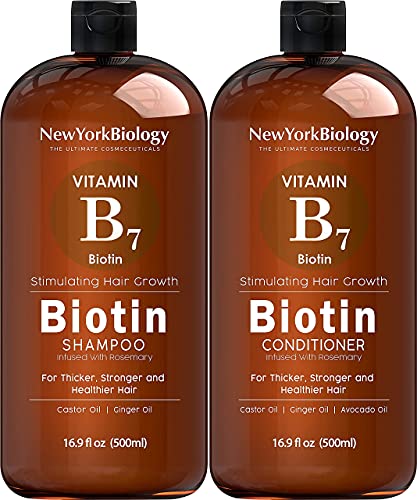 Shampoo e condicionador de biotina para crescimento de cabelo e rajinho com máscara capilar de vinagre de maçã para