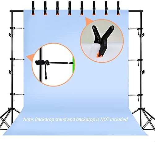 Glamps de clipes de cenário de sapiter - 8 grampos de primavera pesados, 6 clipes de fundo para o suporte de suporte da fotografia, fotografia de estúdio de vídeo fotográfica