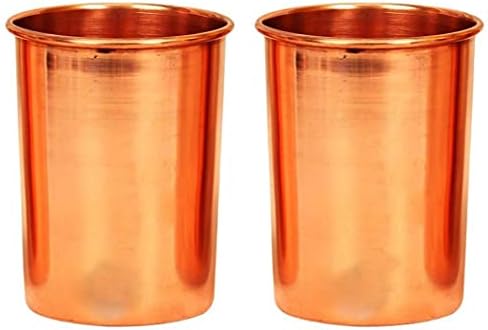 Atração Coloque o copo do copper de vidro, servindo bebendo 300 ml, marrom, conjunto de 4