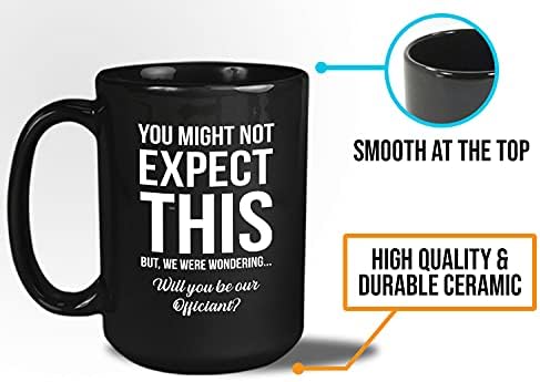 Bubble abraços proposta caneca de café 15oz preto - você será nosso oficial - convite de casamento de casamento de casamento de casamento proposta de apreciação me caminhe pelo corredor