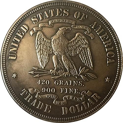 Ada Cryptocurrency Cryptocurrency Coin favorita 1873 American Freedom Eagle Coin Silver Plated Coin Coin Comemoration Coleção de moedas Lucky Coin