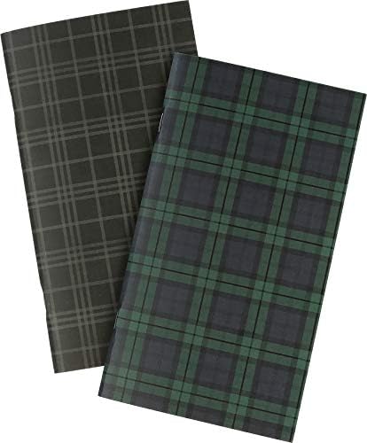 Echo Park Paper Company Black Watch Travelers Notebook Insert -Papel Brank, verde