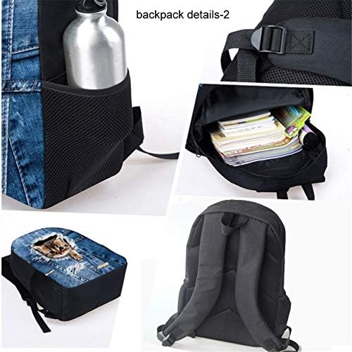 Abraços Ideia Kids Backpack Conjunto de cachorro fofo Beagle Print 3 em 1 bookbag com almoço portátil Food contêiner Lápis Organizer School Travel Supplies