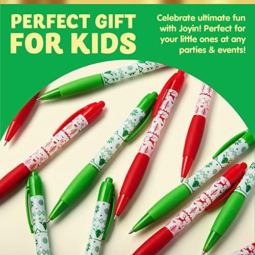 Joyin 12 PCs com tema de Natal canetas, para produtos de sacola de brindes de Natal, favores de festa de Natal, material de