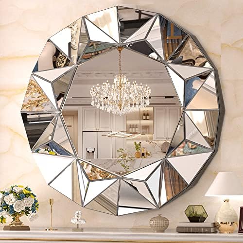 Espelhos de parede Hasipu decorativos, decoração de parede espelhada de 32 '