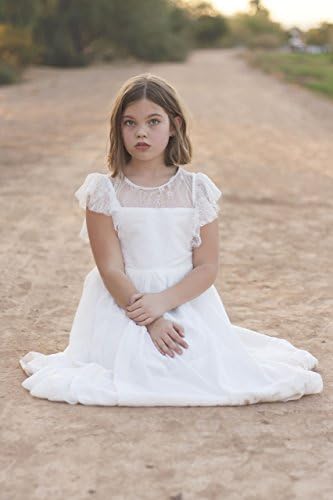 ABAO Irmã Flutter Sleeves A-line Flower Girl Dress