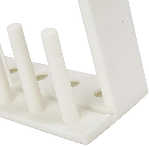 2 PCs 6 orifícios Rack de tubo de ensaio, suporte de tubo de centrífuga, suporte de tubo de teste de plástico branco, rack de tubo de teste química para tubos equipamentos de experimento químico