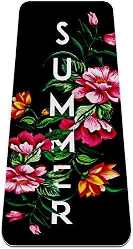 MEIKADIANZISHANGWU Black Summer Flor Floral Frost Gross Non Slip Exercício e Fitness 1/4 de tape