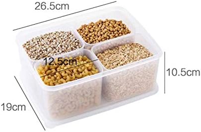 NC 5 PCS/Set caixas Recipientes de armazenamento de alimentos Caixa de rice plástico Caixa de recipiente de cereais Fridge