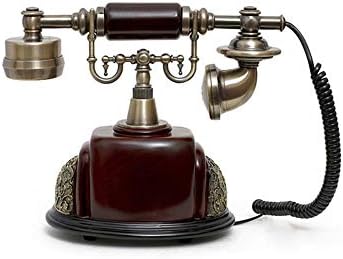 Telefone antiquado retrô Telefone europeu Antigo Dial rotativo Telefones Retro Folhida Telefone da mesa, telefone com fio para casa e decoração de decoração