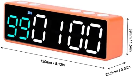 Relógio do timer de fitness, intervalo de treino Timer anti -vertigem Exibir múltiplas função fácil de transportar alerta de