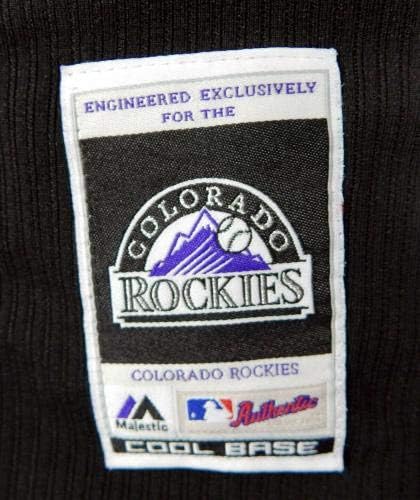2014-15 Colorado Rockies 43 Game usou Black Jersey BP ST DP02028 - Jerseys MLB usada no jogo
