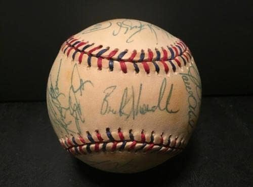1995 AL All -Star Team assinou o beisebol Kirby Puckett Cal Ripken Frank Thomas JSA - Bolalls autografados