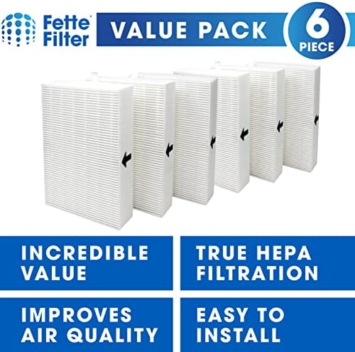 Filtro Fette-6 pacote de filtro H13 True H13 Premium Compatível com filtro Honeywell R para todas as séries HPA Filtro de número de