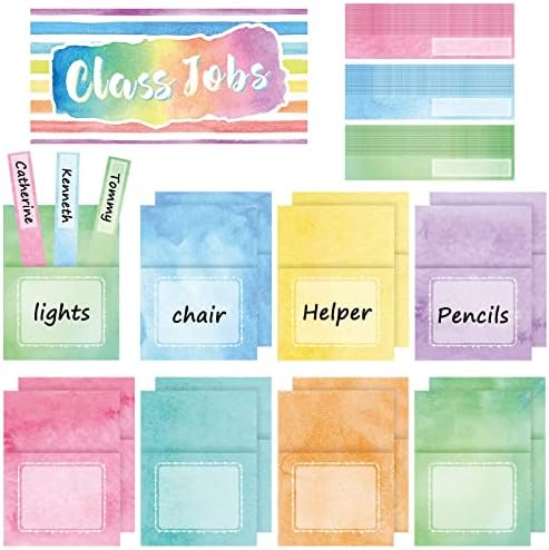75 peças empregos em aula Boletim Board Works Colorful Class Pocket Gráfico de bolso Conjunto de Pedido de Decor de Chalkboard Decor